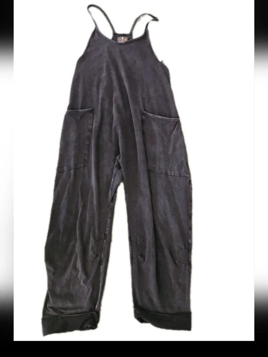 Free People Movement Womens Gray Oversized Cozy Hot Shot Onesie Jumpsuit XS - Picture 4 of 16